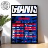 New York Jets 2025 NFL Schedule Matchups Week 1 To Week 18 Home Decor Poster Canvas
