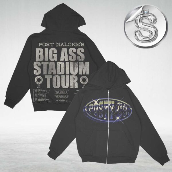 Post Malone Big Ass Stadium Tour All Over Print Zip Hoodie