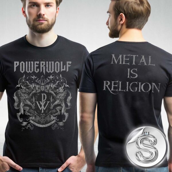 Power Wolf Crest – Metal Is Religion Tee Two Sides Unisex T-Shirt