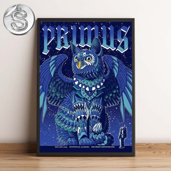 Primus The Show On May 4th 2025 At The Orion Amphitheater In Huntsville Alabama Home Decor Poster Canvas