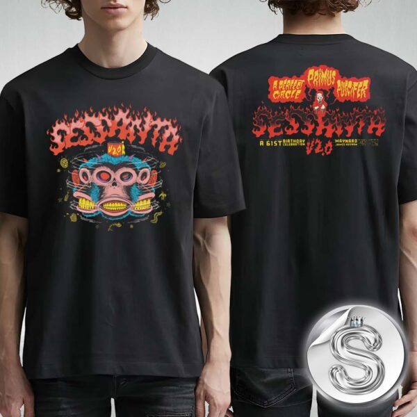 Sessanta V2.0 Exclusive Tee For Show A 61st Birthday Celebration For Maynard James Keenan At Midflorida Credit Union Amphitheatre In Tampa Florida On May 8th 2025 Two Sides Unisex T-Shirt