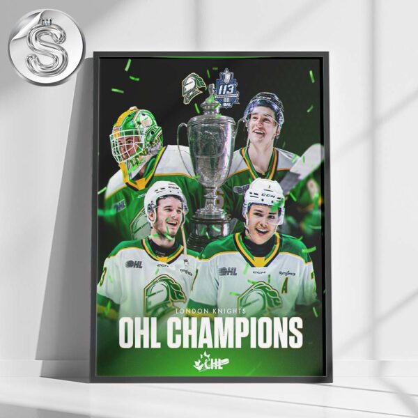 The London Knights Win Their Second Straight OHL Championship Road To Memorial Cup 2025 Back To Back Home Decor Poster Canvas