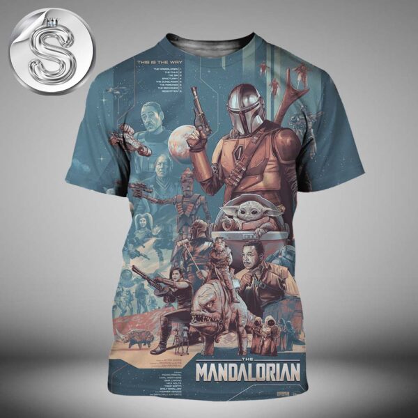 The Mandalorian Season 1 Poster Star Wars Day All Over Print Shirt