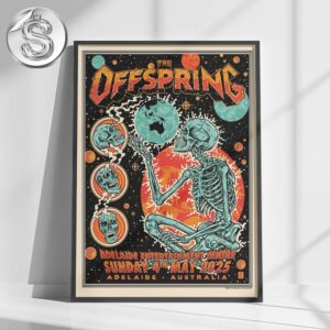 The Offspring Show Music Concert Poster For Adelaide Entertainment Centre In Adelaide Australia On May 4th 2025 Home Decor Poster Canvas