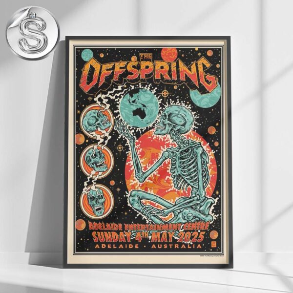 The Offspring Show Music Concert Poster For Adelaide Entertainment Centre In Adelaide Australia On May 4th 2025 Home Decor Poster Canvas