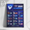 Washington Commanders 2025 NFL Schedule Week 1 To 18 Matchups Game Dates Home Decor Poster Canvas