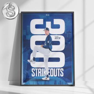 Tucker Alch Notched His 300th Career Strikeout In The Top Of The Third Inning Against PVAMU Home Decor Poster Canvas