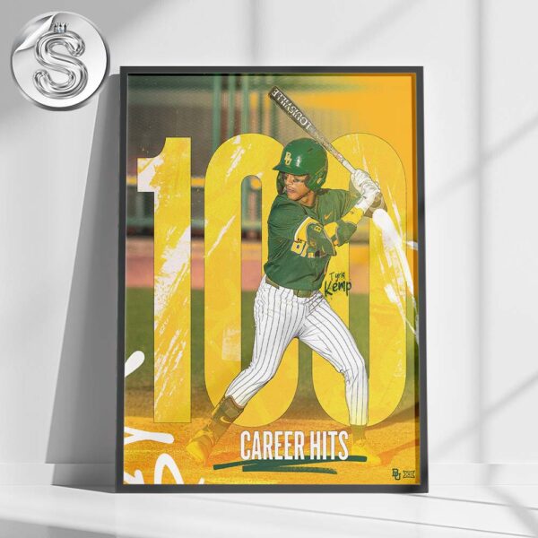 Tyria Kemp 100 Career Hits Another Milestone For The Best Shortstop In The Big 12 Home Decor Poster Canvas